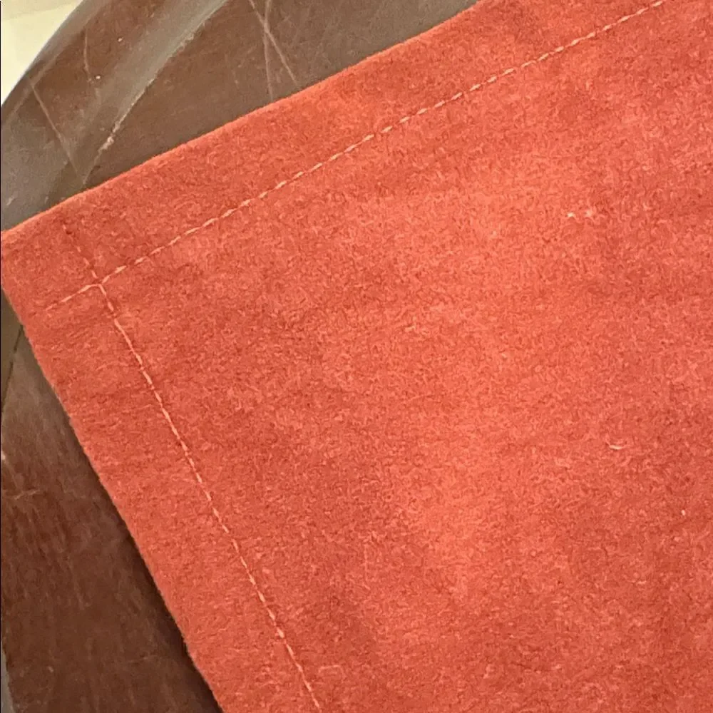 Elegant Rust Velour Tablecloth